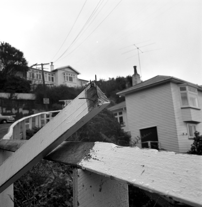 b. Broken handrail, Mortimer Terrace
