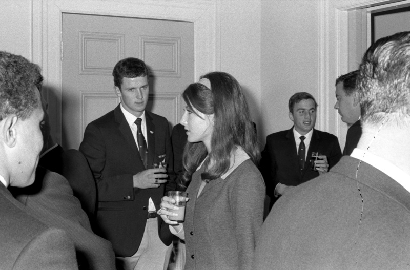 b. Mayor Frank Kitts, reception NZ Softball Team