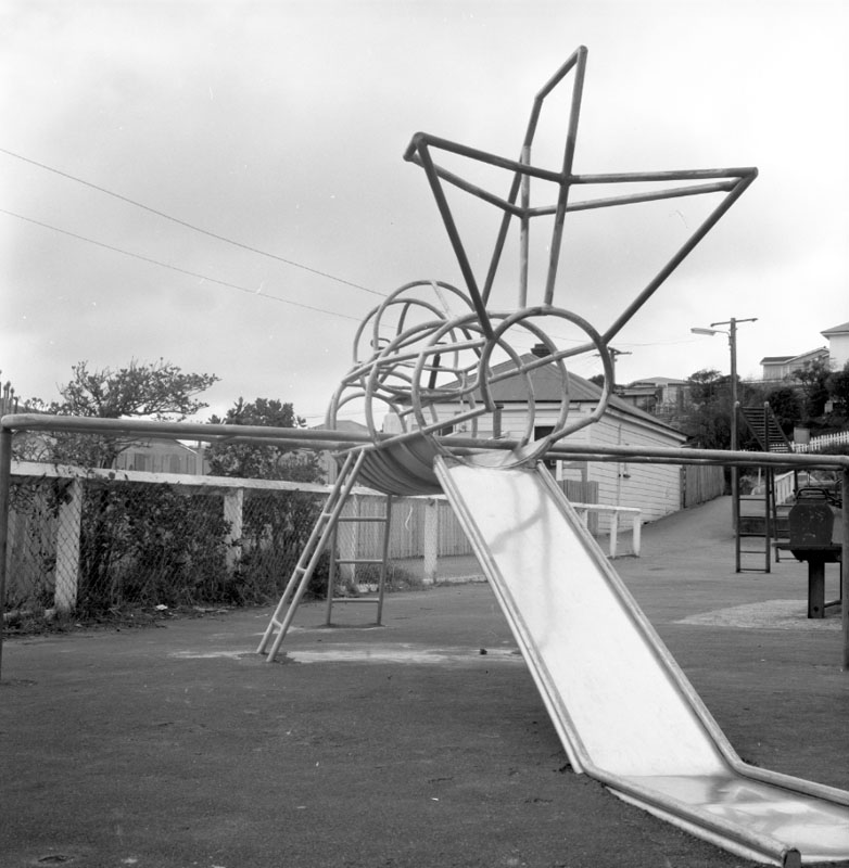 f. Playground equipment, Harrison Street, Brooklyn
