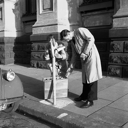 d. Clearing parking meters. Traffic Department staff