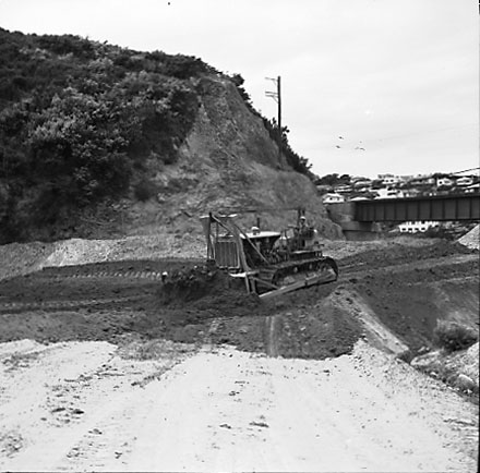 b. Views of bulldozer creating new access
