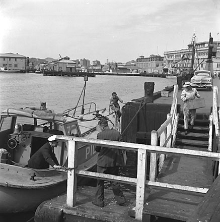 d. Views of pilot boat moored at wharf