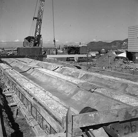 b. Airport, drainage work