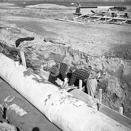 f. Airport, drainage work