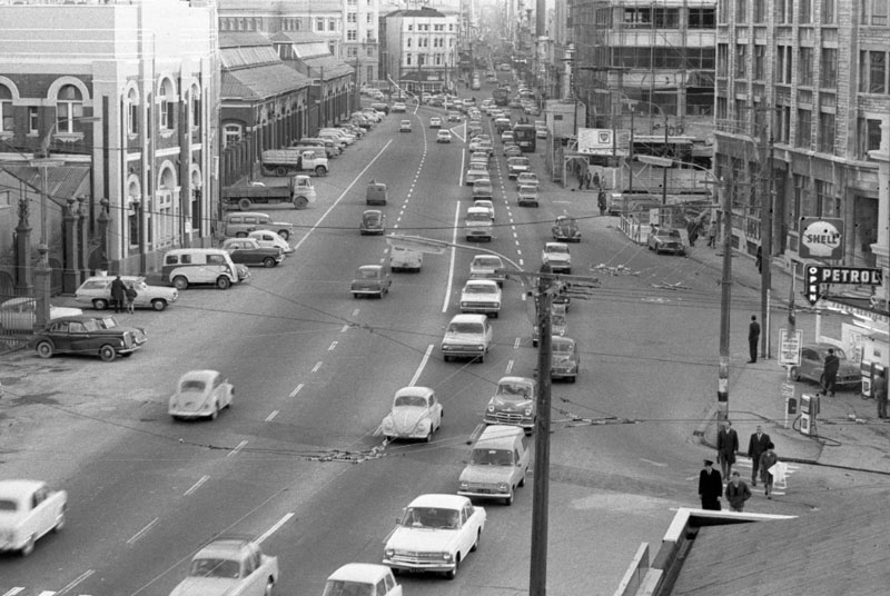 t. Intersection, streetscape