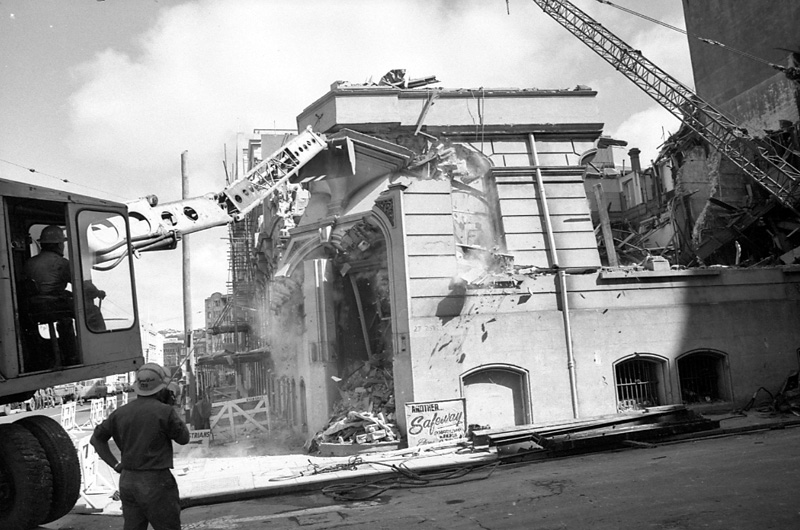 c. Demolition, Bing Harris building, Victoria-Willeston Streets