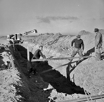 b. Drainage Work, Wellington Airport