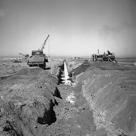 f. Construction of drainage channels, Wellington Airport