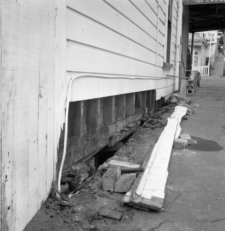 f. 25 Hawker St - excavations prior to repair of shop foundations and basement