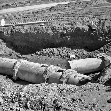 s. Construction of drainage channels, Wellington Airport