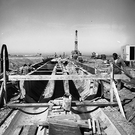 u. Construction of drainage channels, Wellington Airport