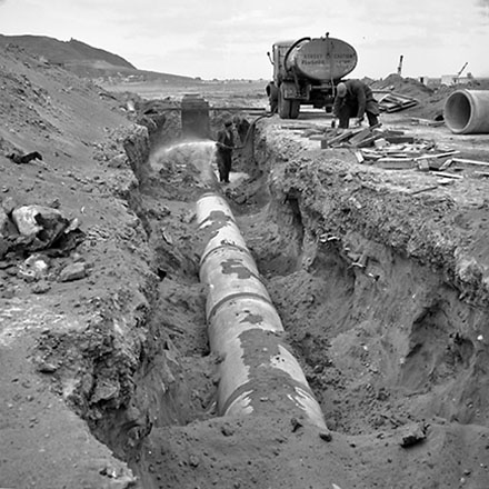 d. Airport, construction of drainage channels