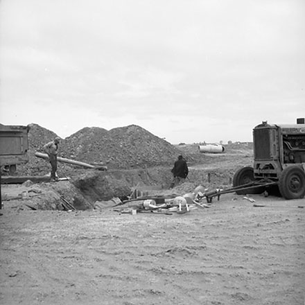 e. Airport, construction of drainage channels