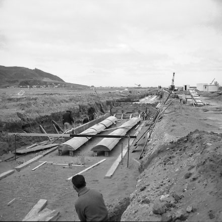 j. Airport, construction of drainage channels