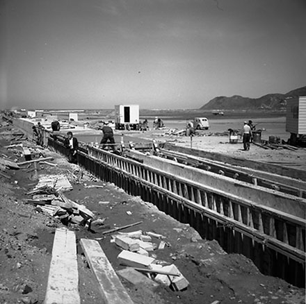 a. Airport, construction of drainage channels