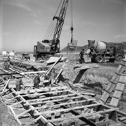b. Airport, construction of drainage channels