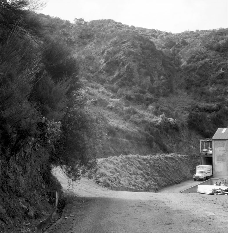 l. Ngauranga Gorge, excavation for harbour fill