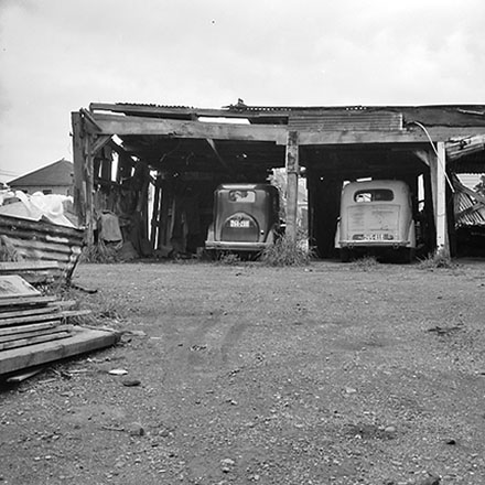 a. 33 Hawker Street, Mount Victoria - backyard and collapsed garage