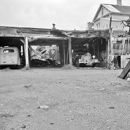 d. 33 Hawker Street, Mount Victoria - backyard and collapsed garage
