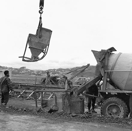 e. Construction of runway, drainage, Airport