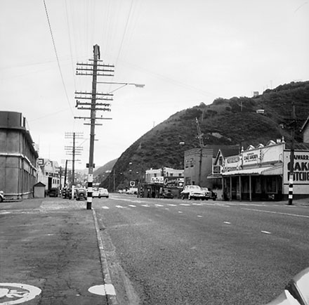 i. Views of the commercial / industrial area around the Hutt Road and Kaiwharawhara Road intersection. Warehouses, dwellings, BP Service Station, motor vehicles, Kaiwarra Wool Store, Wm Cable Ltd