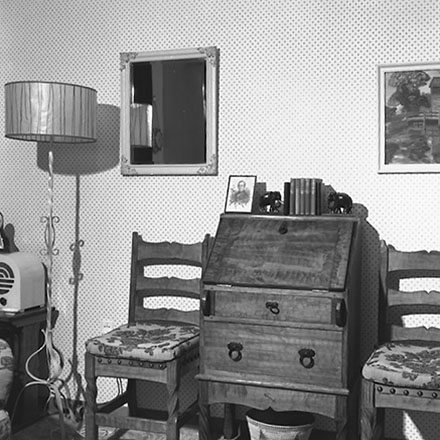 e. Interior of flat, Newtown Library