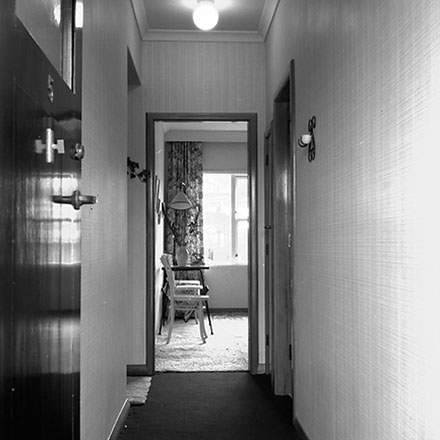 h. Interior of flat, Newtown Library