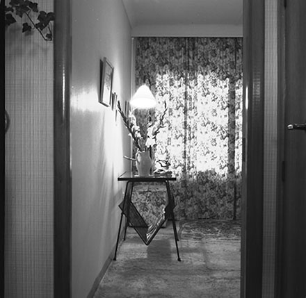 i. Interior of flat, Newtown Library