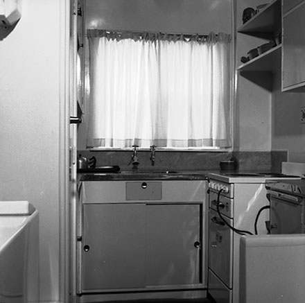 k. Interior of flat, Newtown Library