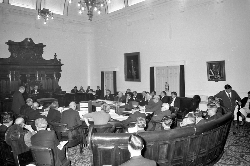 l. Council in session. Records group