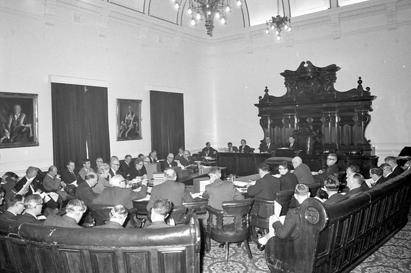 m. Council in session. Records group