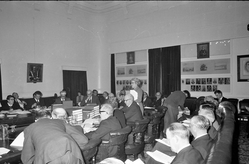 p. Council in session. Records group