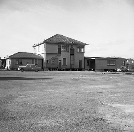 b. Interior and exterior views of a pedestrian subway that runs under the airport, from Rongotai to Miro Street and Broadway