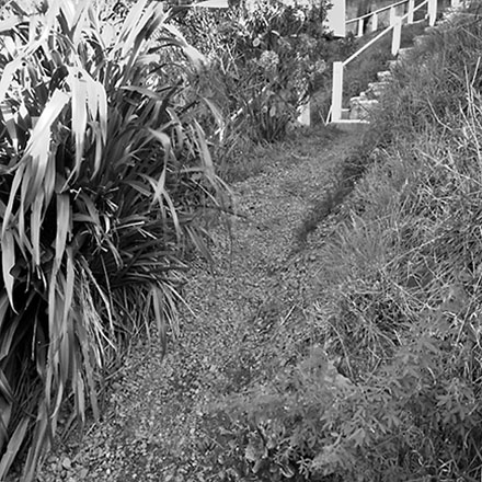 b. Residential access to 59 Barnard Street, affected by slip