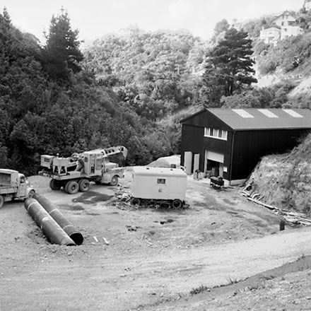 a. Workman welding pipes