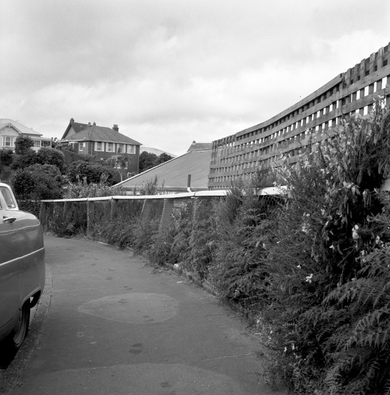 b. Allenby Terrace, collapsed concrete wall and steps