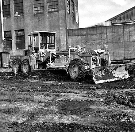 a. Job 1280, heavy machinery on construction site