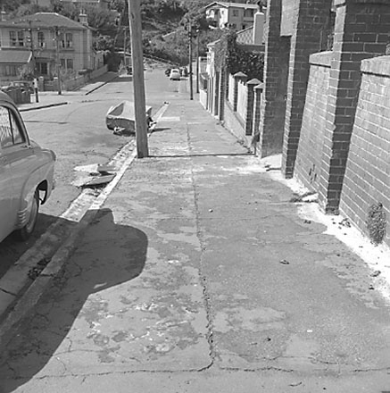 c. views of damage to footpath