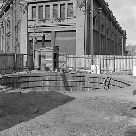 b. Wool Store in background