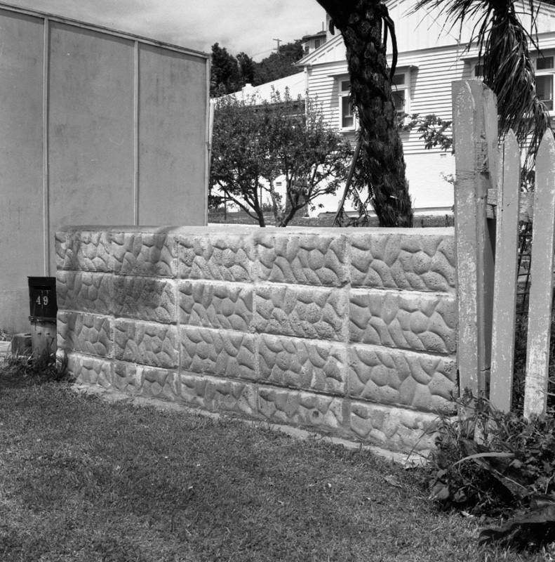 b. Standen St, No 49 Block wall-garage-lawn-fence. No 47 lawn-fence. No 45 Lawn-fence
