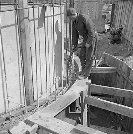 d. views of, workmen, machinery