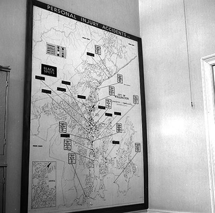 b. Map of Wellington on wall