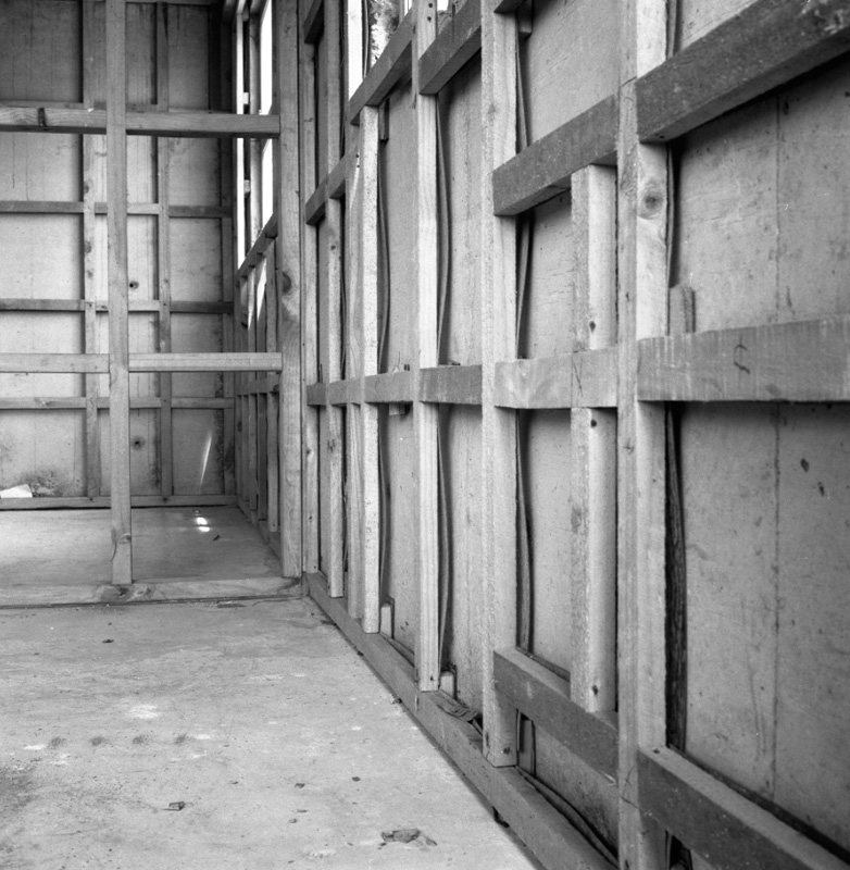 d. Hanson Street Flats, Stage 3 Interior and exterior concrete walls