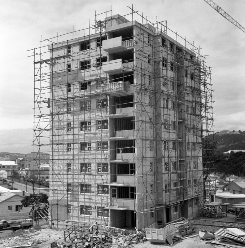 f. Hanson Street Flats, Stage 3 Interior and exterior concrete walls