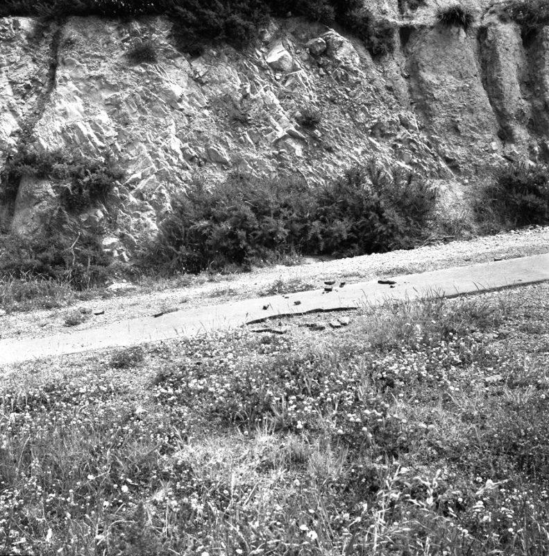 b. Paved path to Houghton Bay School, off Buckley Rd, damaged by kids