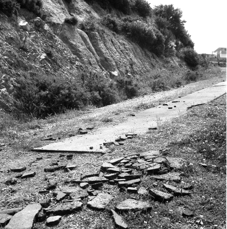c. Paved path to Houghton Bay School, off Buckley Rd, damaged by kids