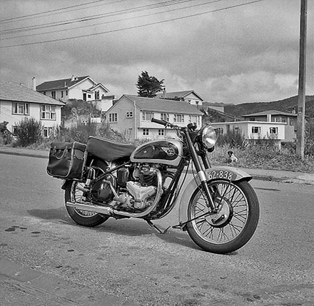 b. BSA Motor Cycle, as used by the Wellington City Council Traffic Department, Registration 62-838