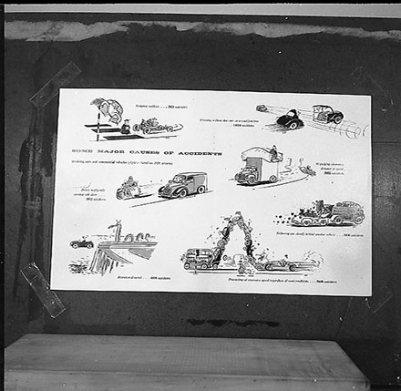 a. Copy photograph of Cartoon, from Traffic Department, Accident Causes