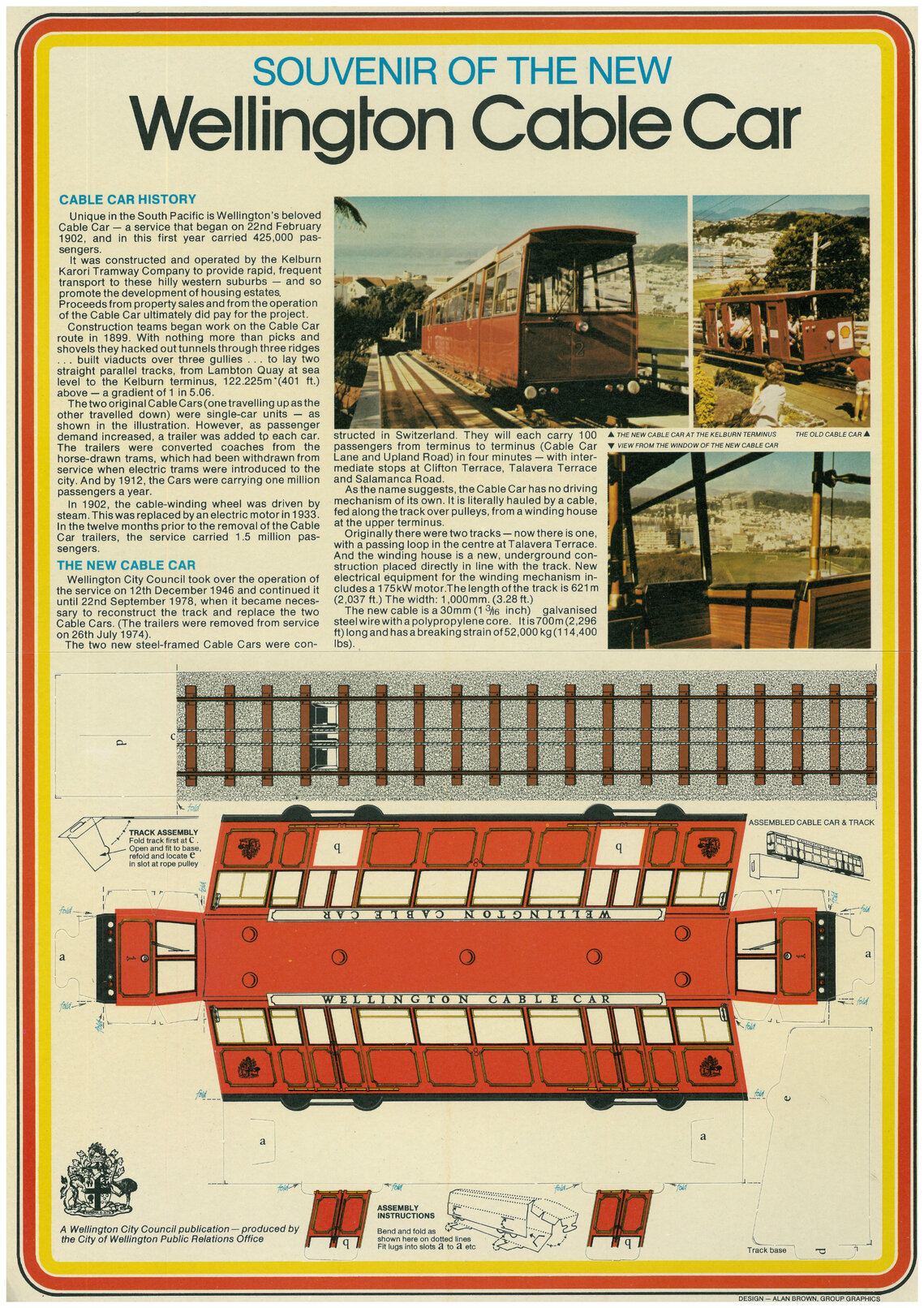 Souvenir of the new Wellington Cable Car - 1970s
