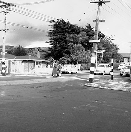 d. Streetscape, corner Karori Road, Fancourt Street and Hatton Street, Karori